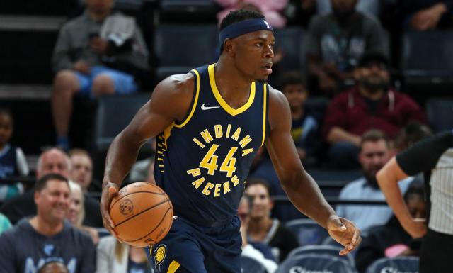 Oscar Tshiebwe finally got his shot with the Indiana Pacers this week after a dominant college career and a record-setting start in the G League. (NBA/Getty Images)